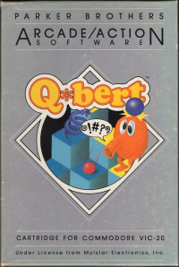 Q*bert Vic-20  box art